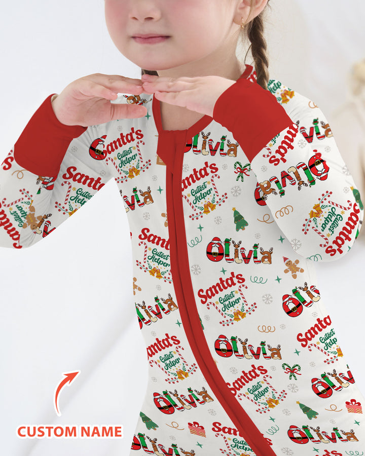 Personalized Santa's Little Helper Bamboo Convertible Zippy