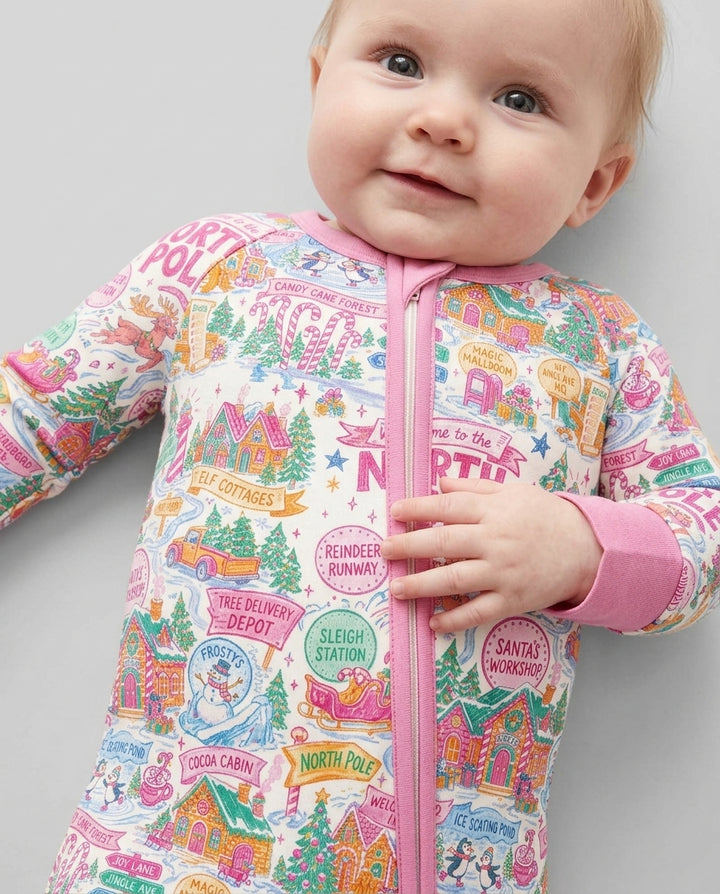 Pink North Pole Wonderland Bamboo Convertible Zippy