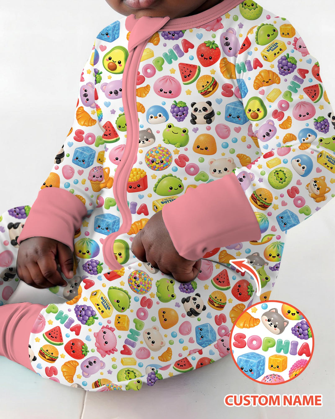 Just A Girl Who Loves Squishies Custom Name Bamboo Convertible Zippy