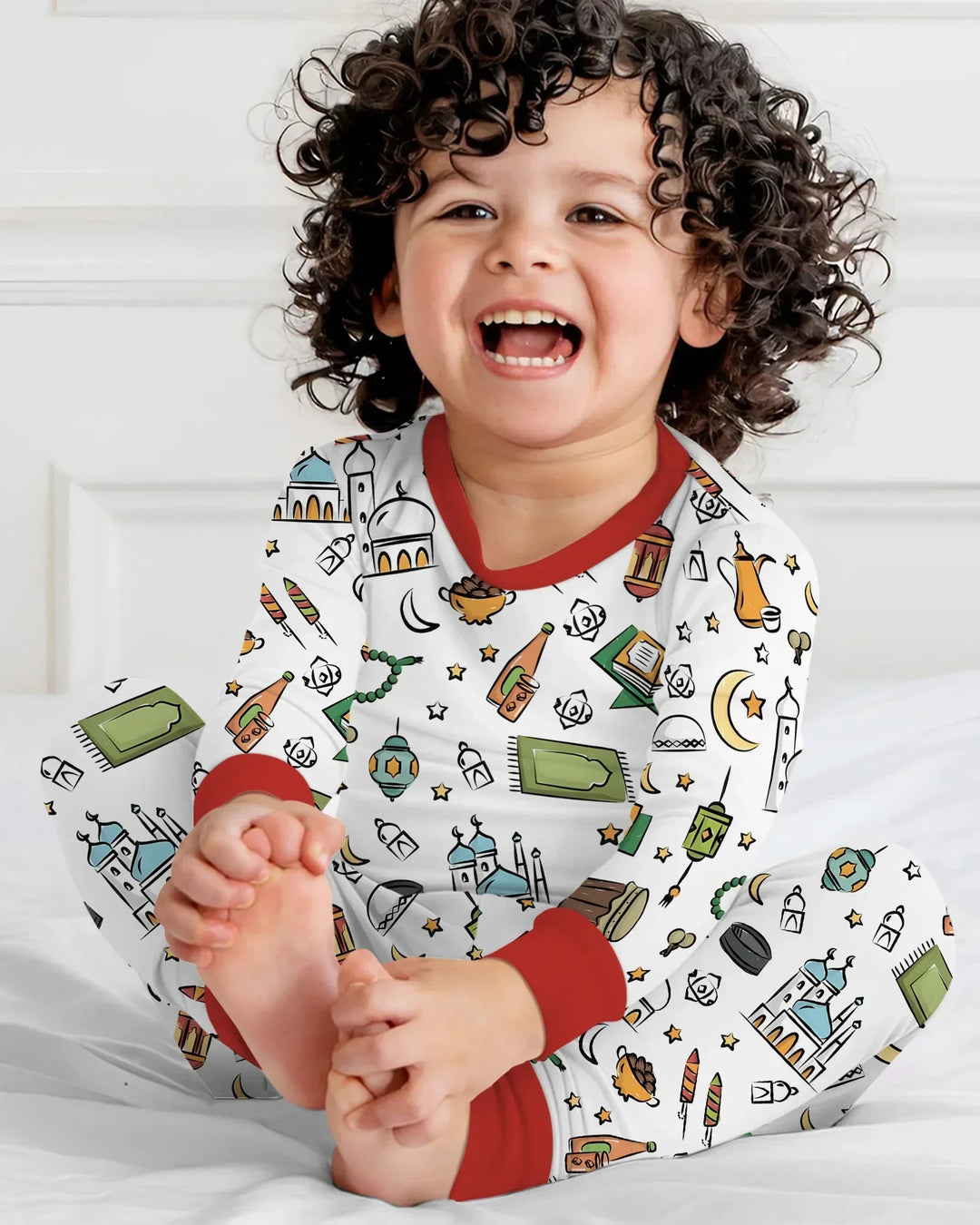Ramadan Blessings Family Matching Bamboo Two Piece Long Sleeve Pajama Set