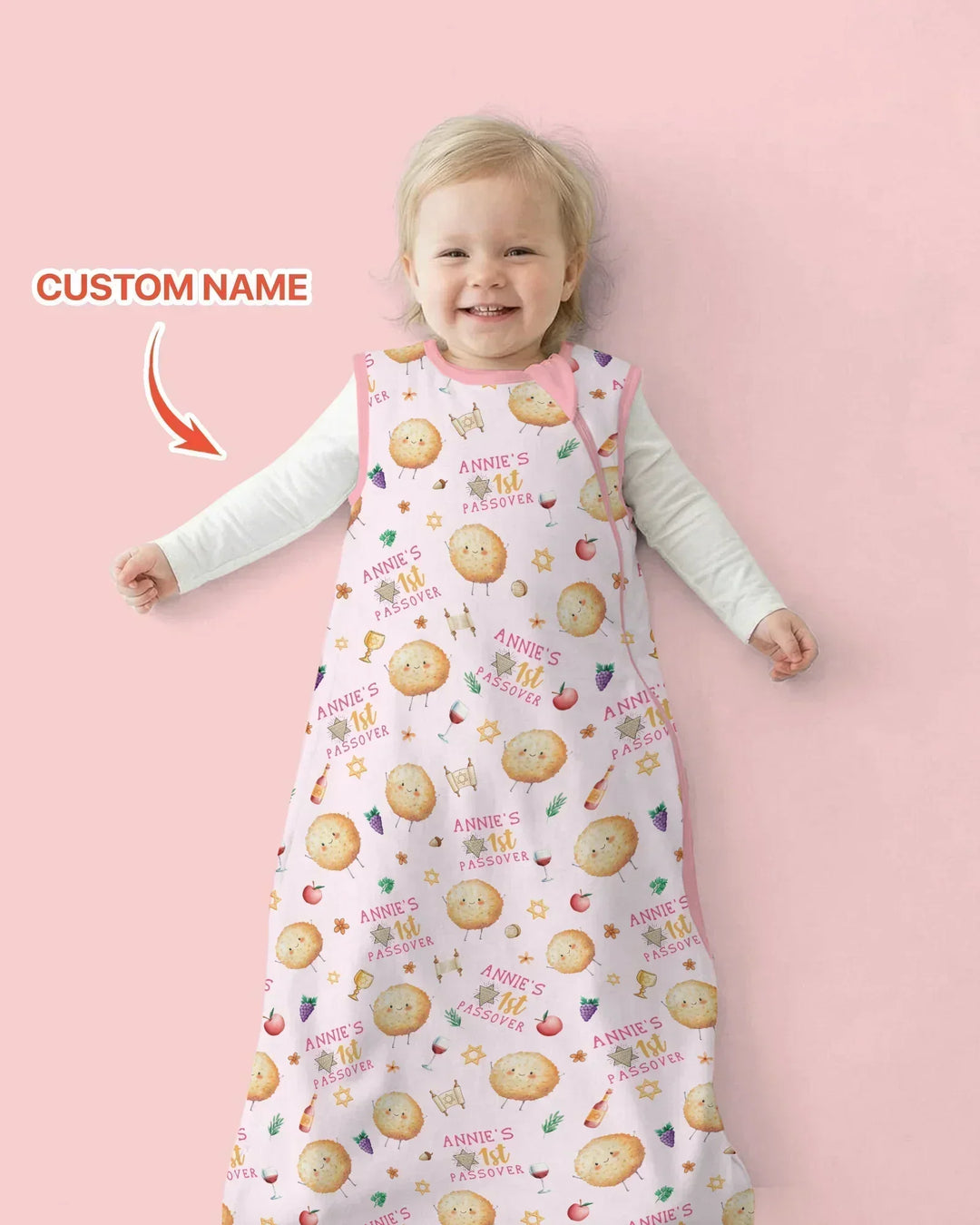 Custom Name 1st Passover Bamboo Sleep Bag