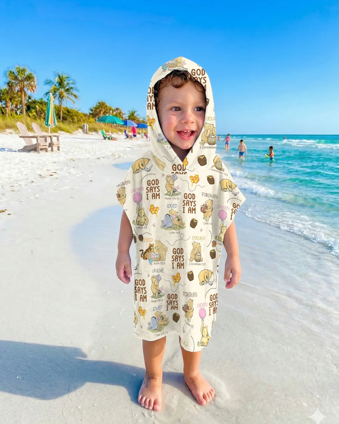 God Says I Am – Little Blessings Bamboo Swim Poncho