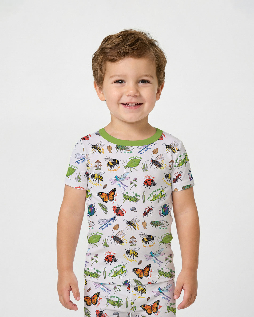 Bug Learning Bamboo Two Piece Short Sleeve Pajama Set