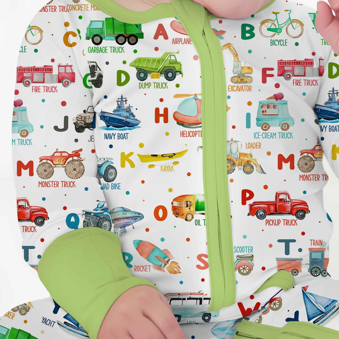 Transportation Alphabet Bamboo Convertible Zippy