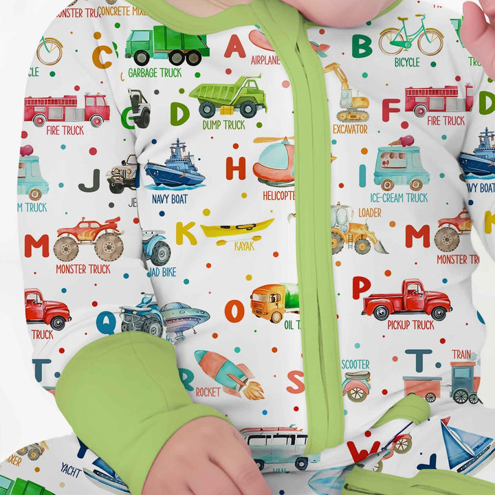 Transportation Alphabet Bamboo Convertible Zippy