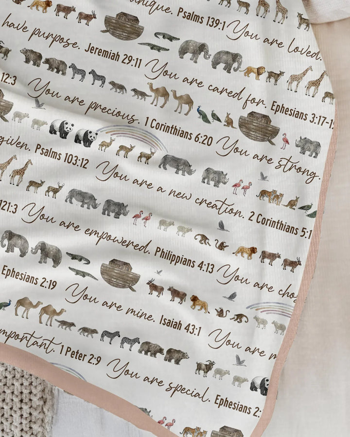 Biblical Noah's Ark Bamboo Blanket