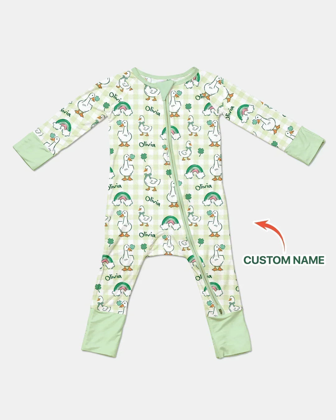 Custom Name Lucky Ducks Bamboo Convertible Zippy