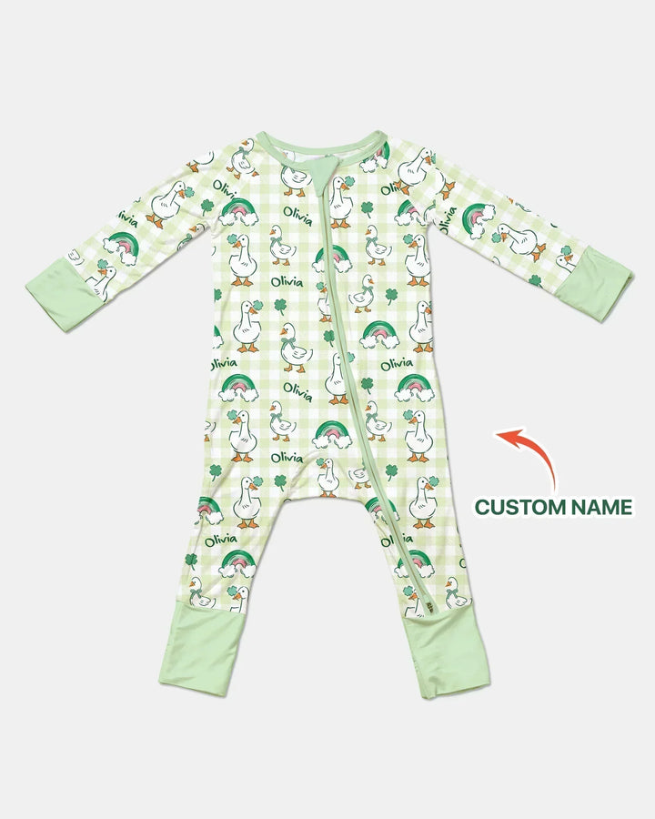 Custom Name Lucky Ducks Bamboo Convertible Zippy