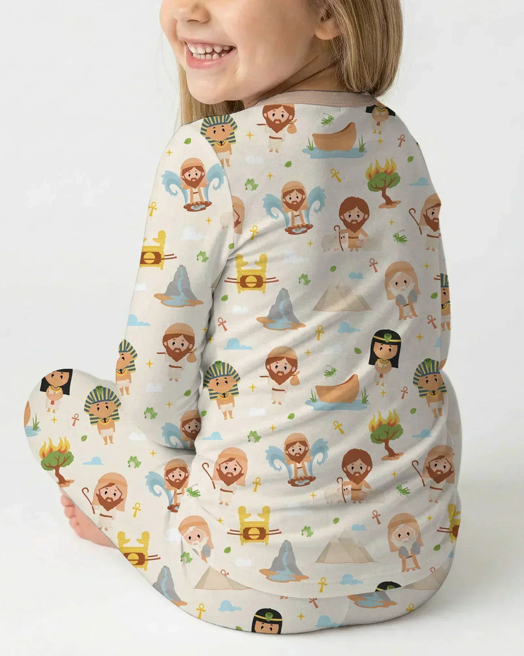 Moses Story Bamboo Two Piece Long Sleeve Pajama Set
