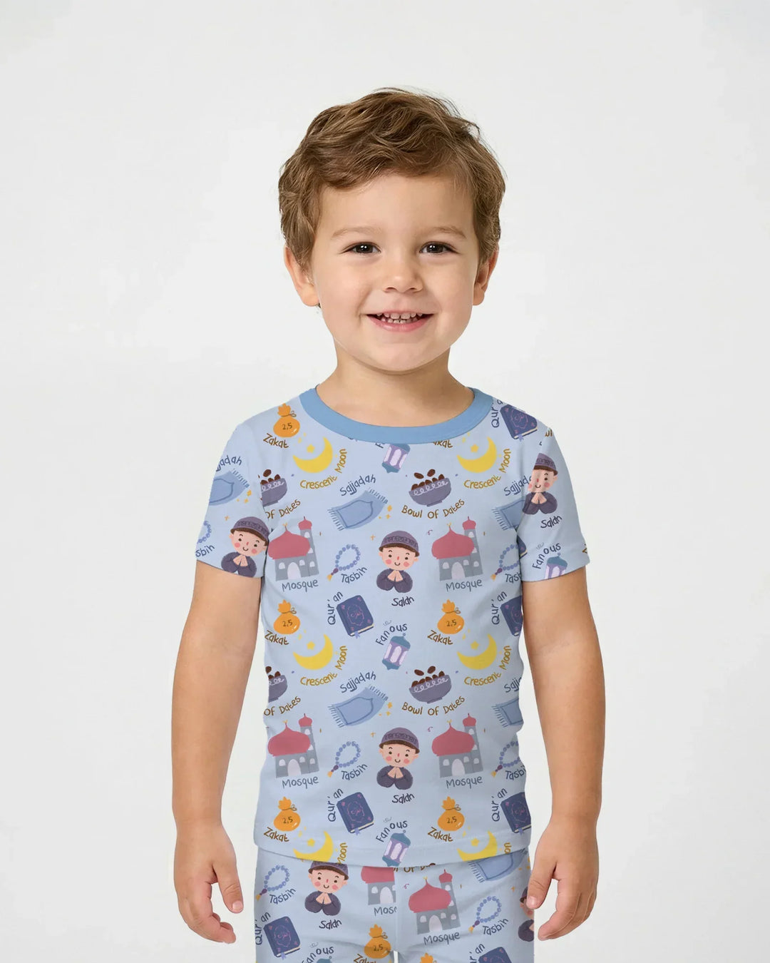 Happy Ramadhan Bamboo Two Piece Short Sleeve Pajama Set