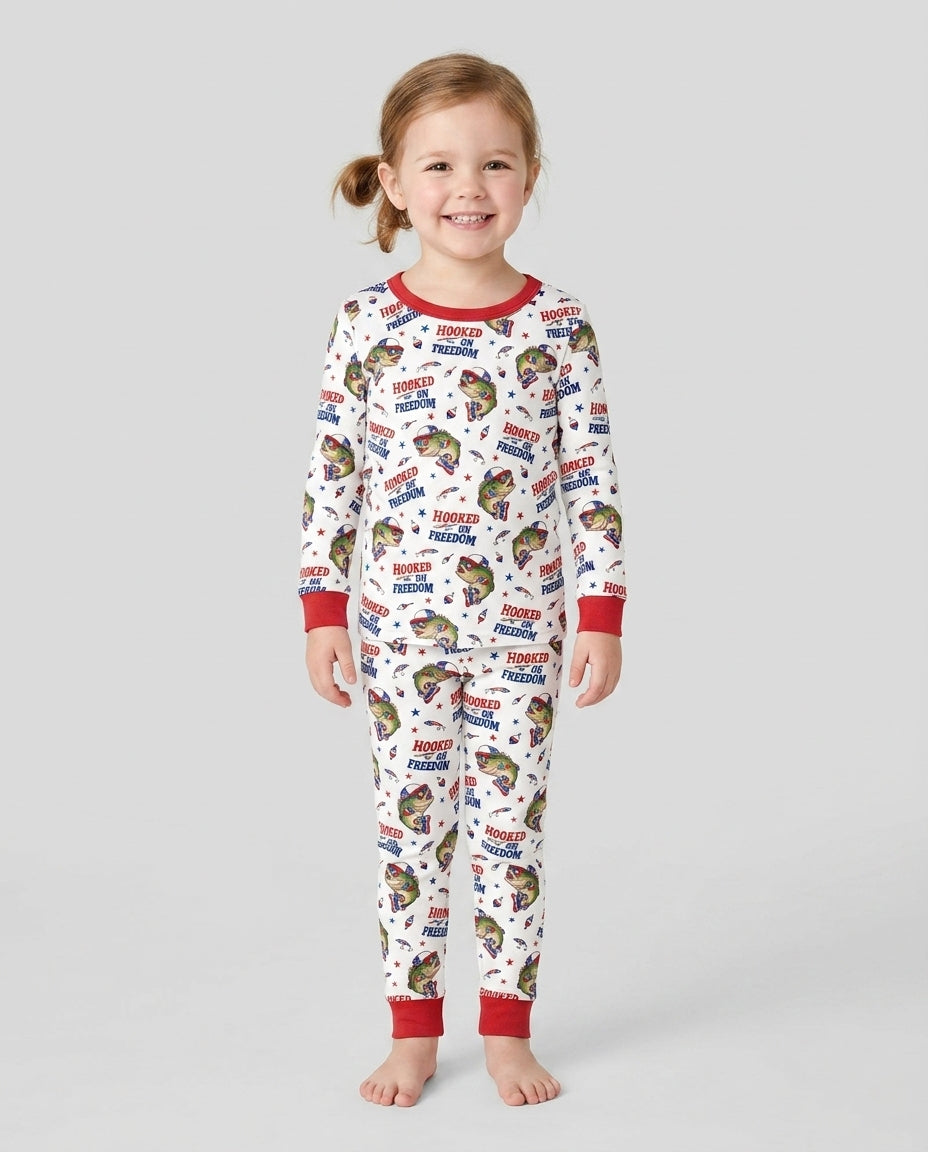 Hooked On Freedom Bamboo Two Piece Long Sleeve Pajama Set