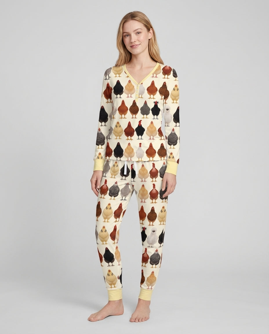 Cluckin' Cute Bamboo Women Pajama Set