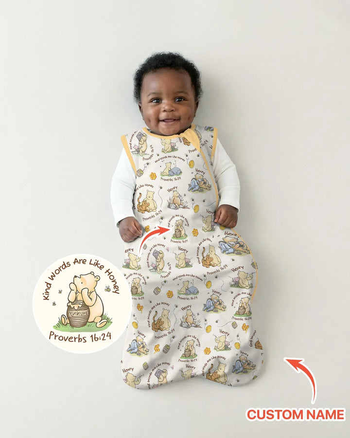 Kind Words Are Like Honey Custom Name Bamboo Sleep Bag