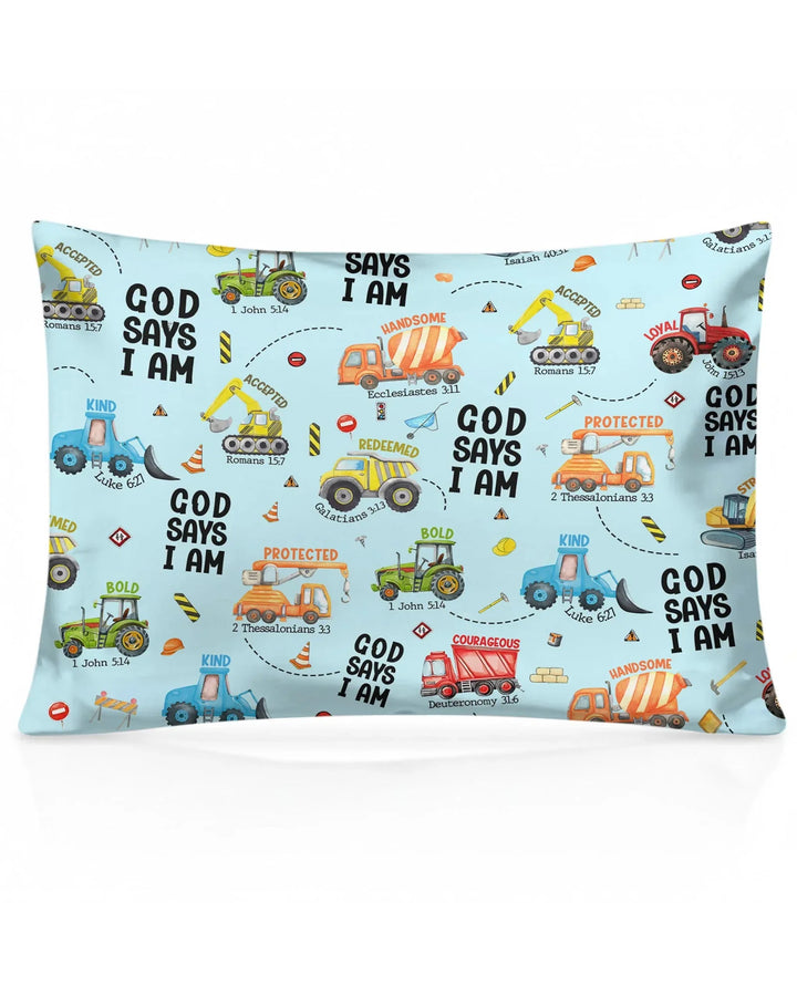 God Says I Am Boy Bamboo Pillow Case