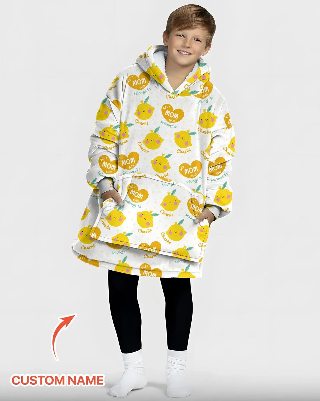 Custom Name Best Mom Ever Belongs to Bamboo Blanket Hoodie