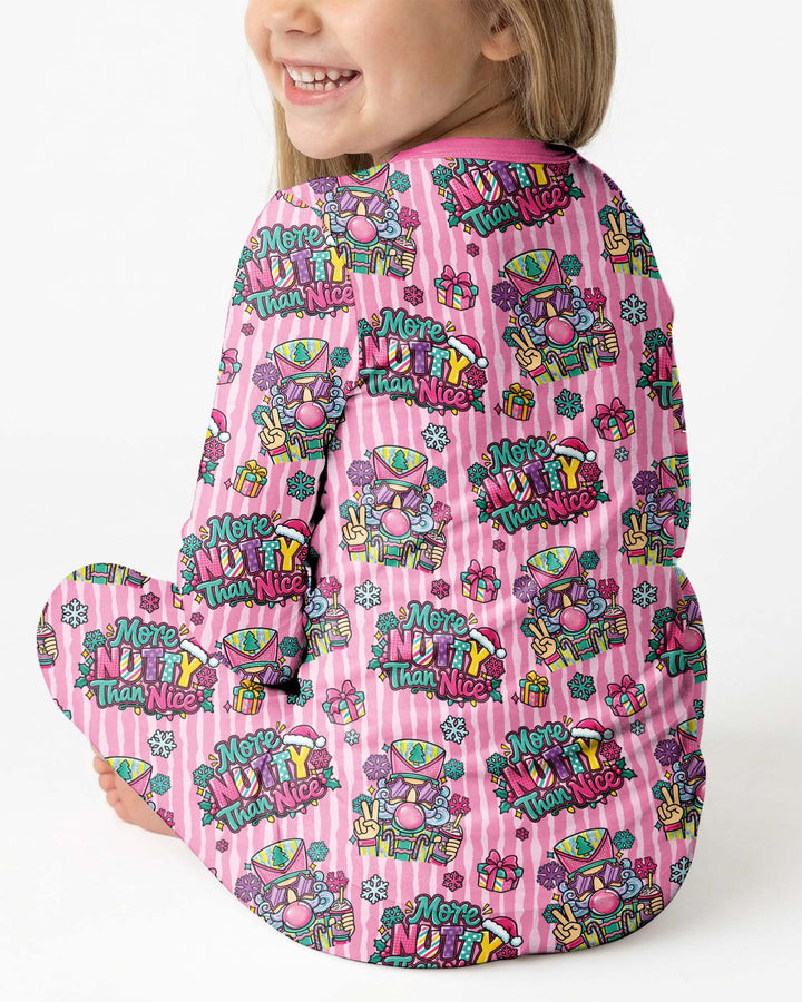 More Nutty Than Nice Bamboo Two Piece Long Sleeve Pajama Set