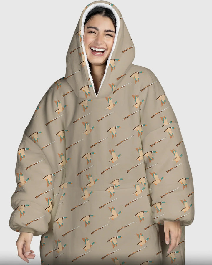 Lil Duck Hunter Bamboo Blanket Hoodie