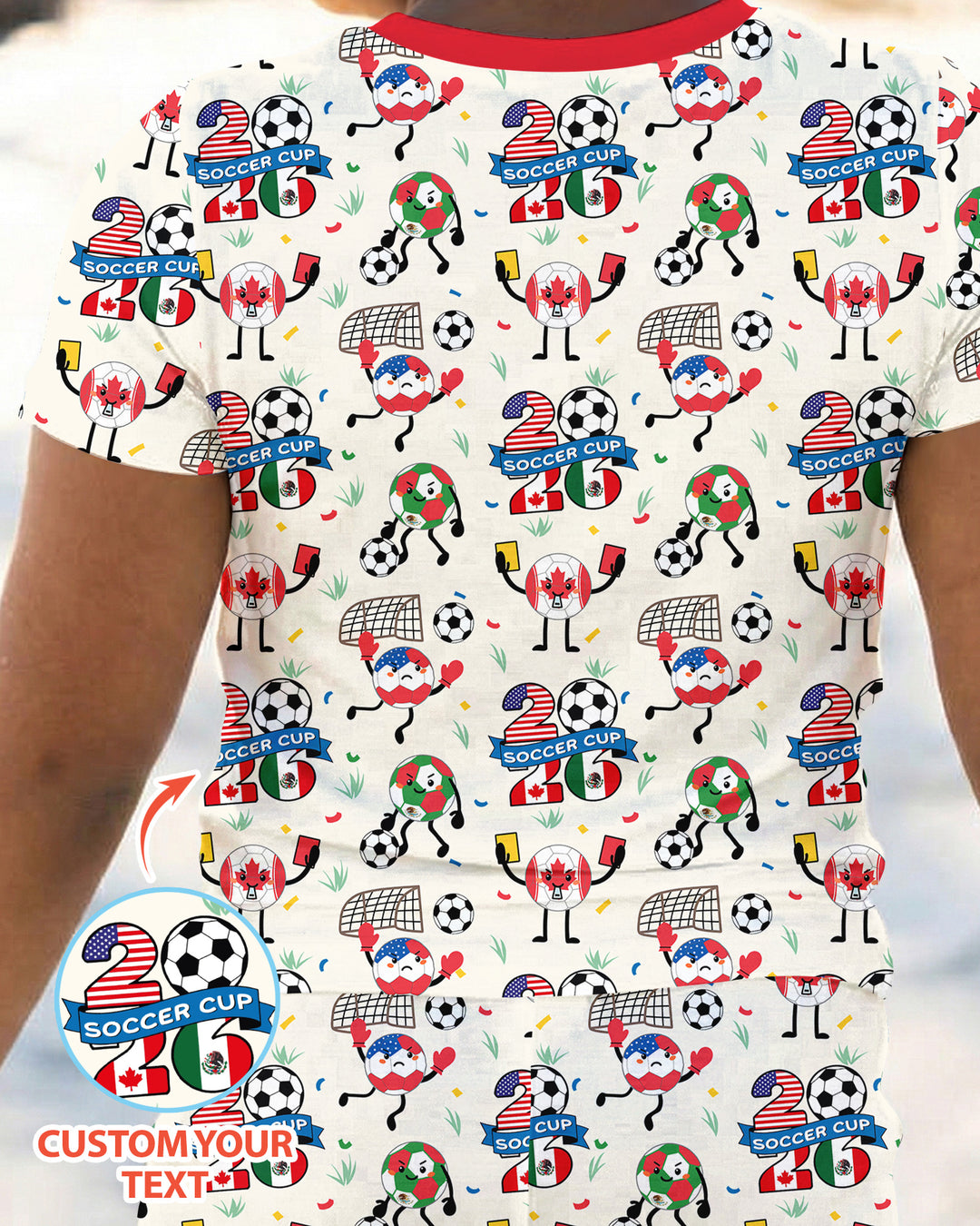 Soccer Squad 2026 Bamboo Two Piece Short Sleeve Pajama Set