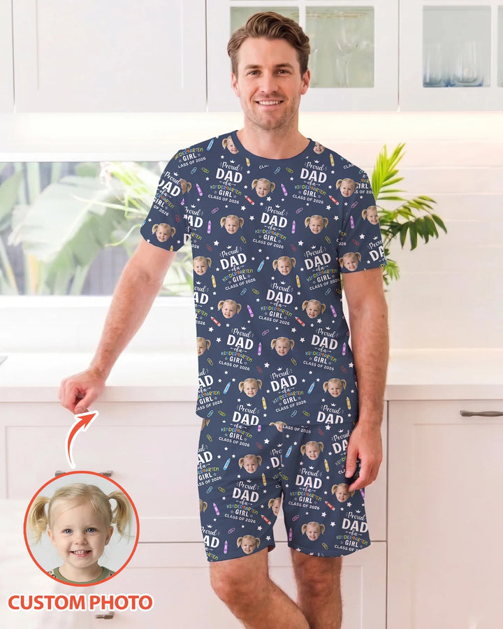 Proud Dad Mom Of Class Of 2026 Bamboo Men Short Sleeve Short Pajama Set