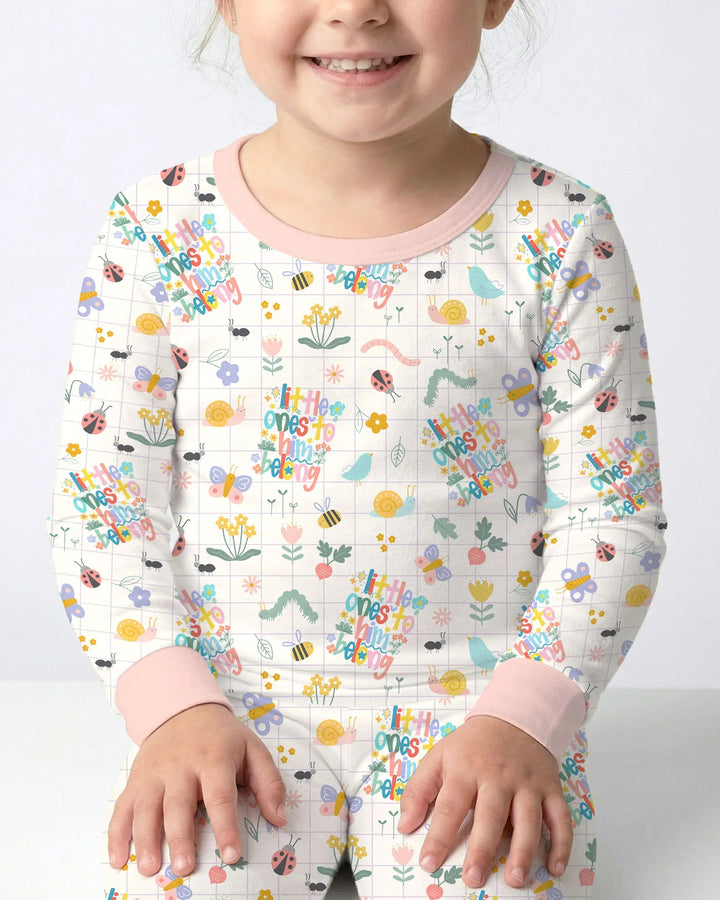 Little Ones To Him Belong Bamboo Two Piece Long Sleeve Pajama Set