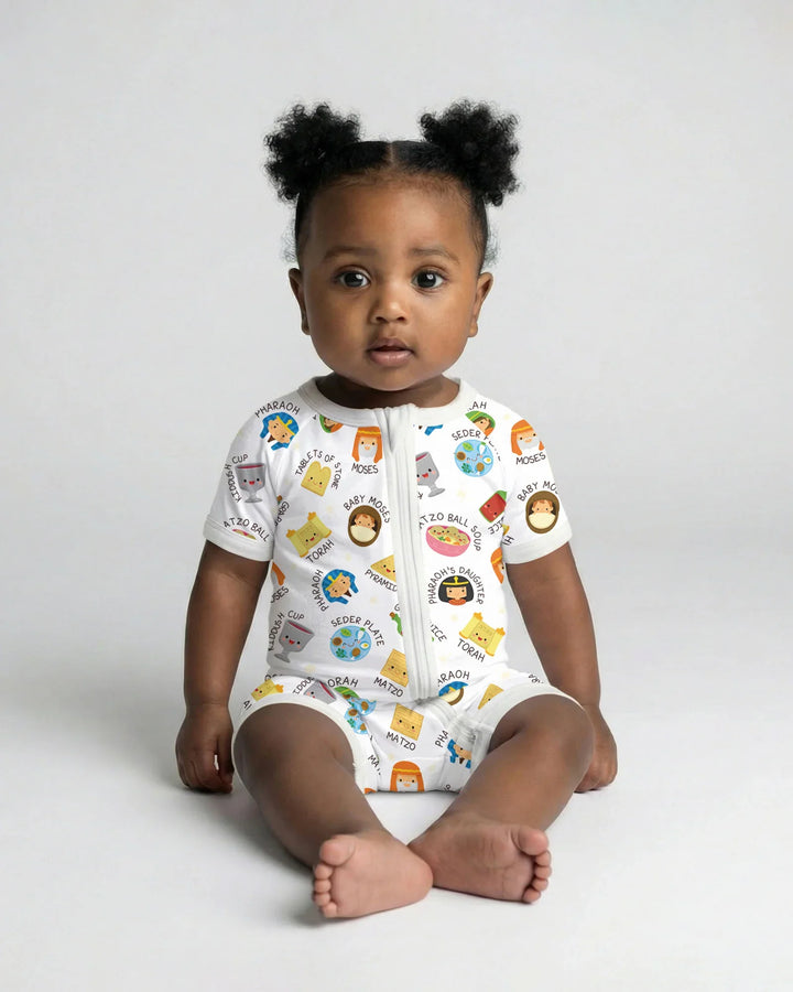 Cute Passover Characters Bamboo Shorty Zippy
