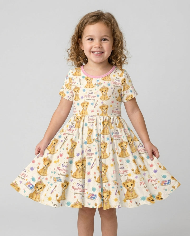 I Am God's Masterpiece Bamboo Twirl Dress