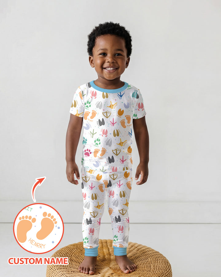 CUSTOM Template Bamboo Two Piece Short Sleeve Pyjamas Set