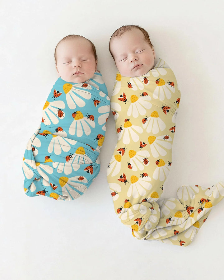 Lucky Little Bug swaddle blanket