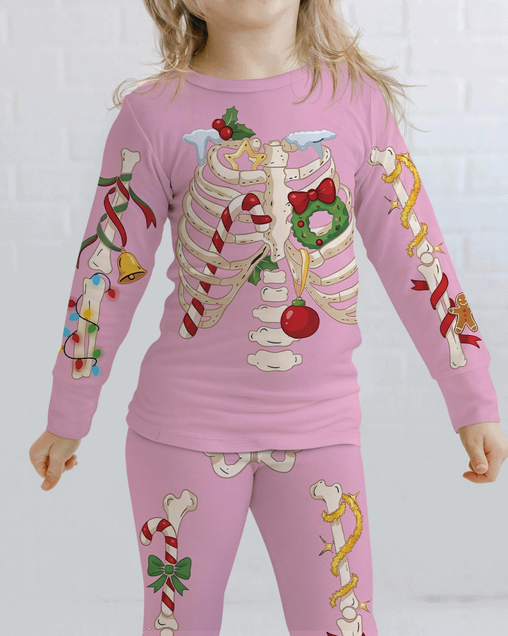 Spooky Merry Christmas Bamboo Two Piece Long Sleeve Pajama Set