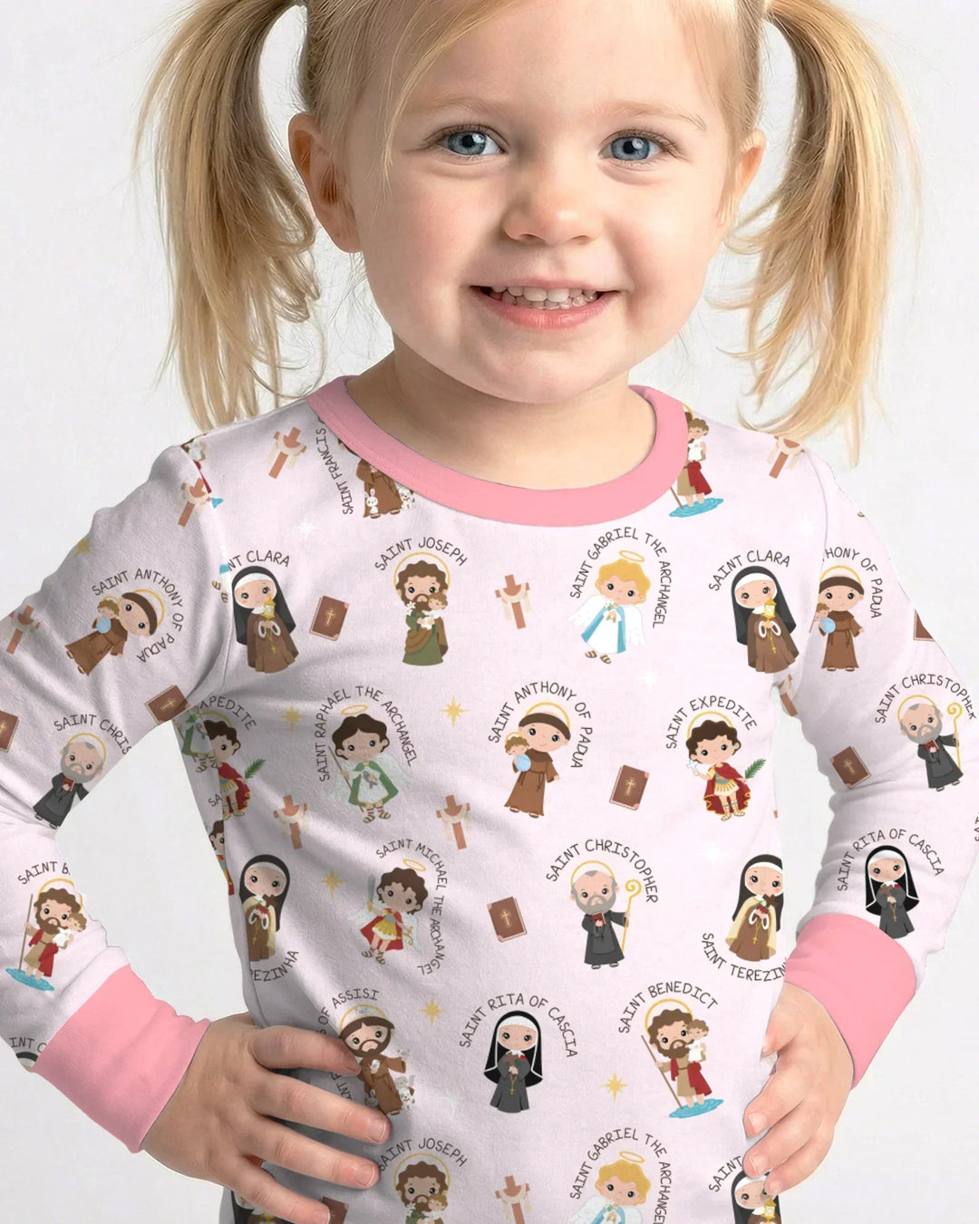 Saints in the Clouds Bamboo Two Piece Long Sleeve Pajama Set