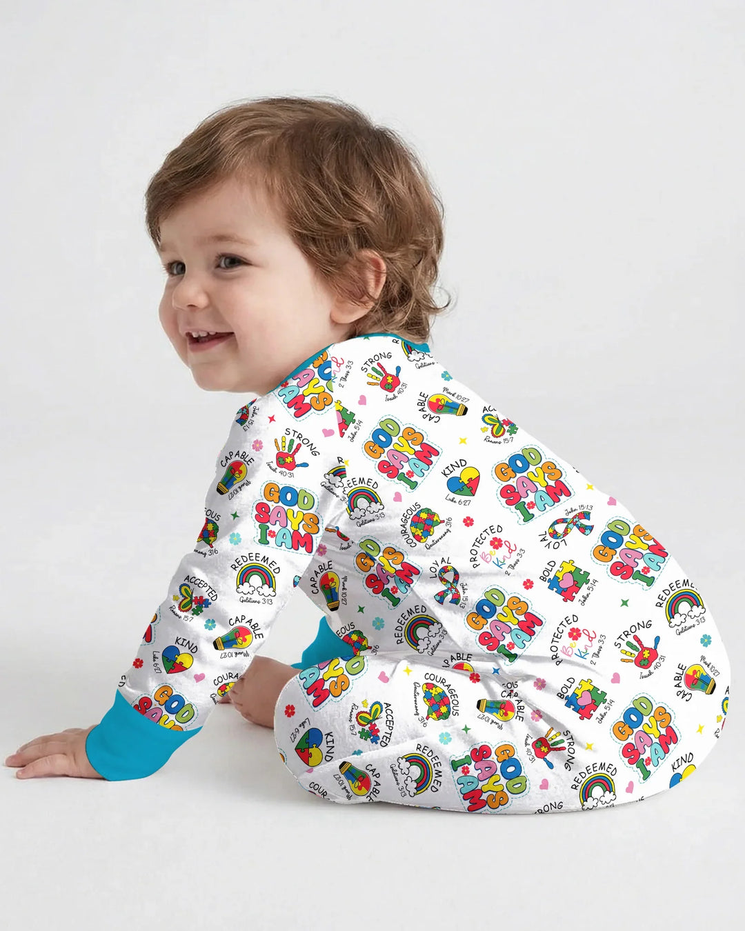 God Says I Am Autism Awareness Bamboo Convertible Zippy