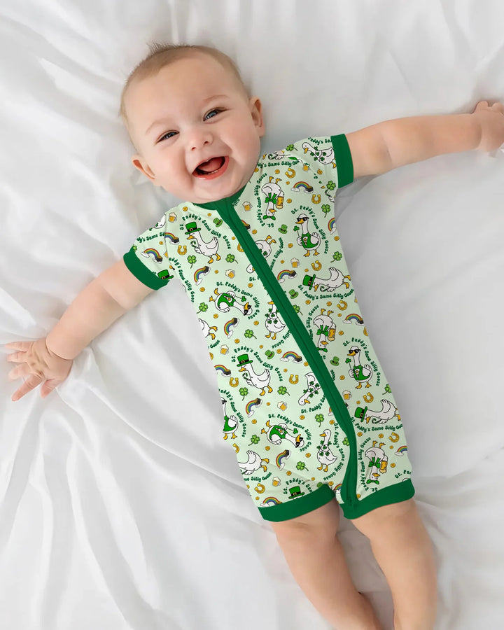 St. Patrick's Day Silly Goose Bamboo Shorty Zippy