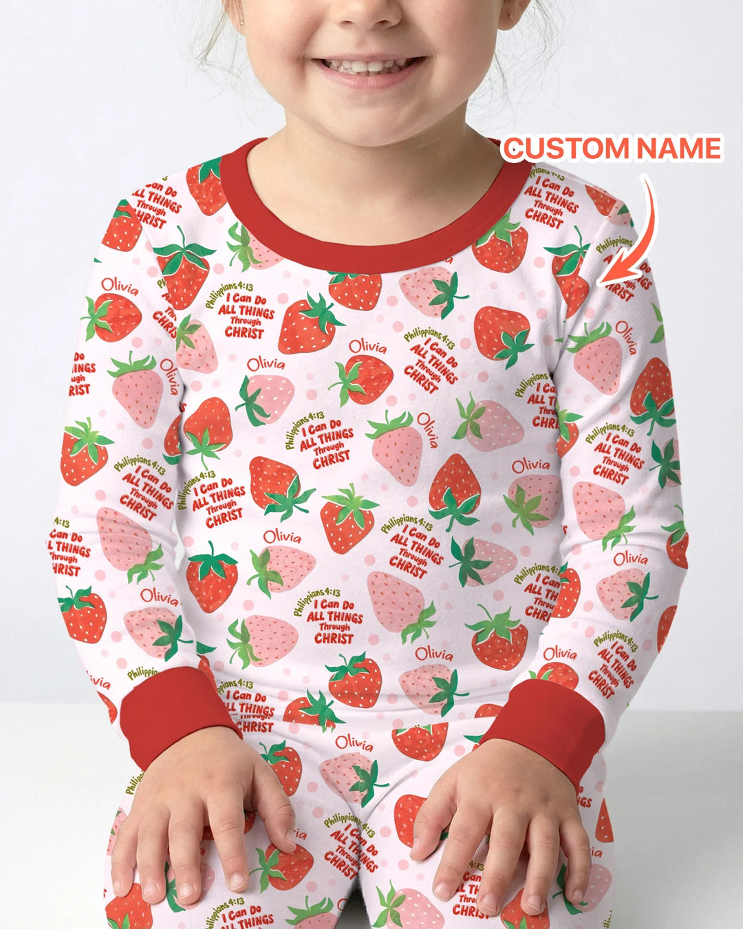 I Can Do All Things Through Christ Bamboo Two Piece Long Sleeve Pajama Set