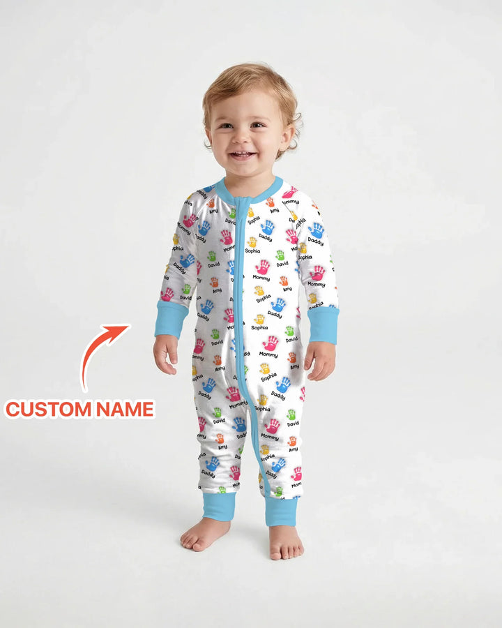 First Mother Day - Handprints Bamboo Convertible Zippy