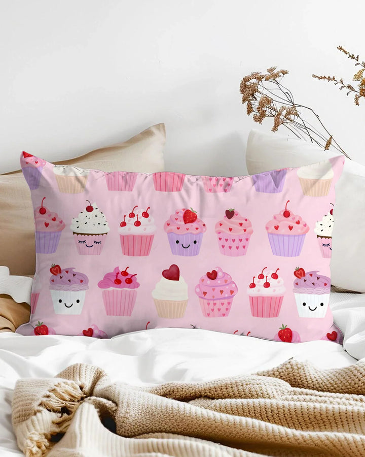 Valentine Emotional Cupcakes Bamboo Pillow Case