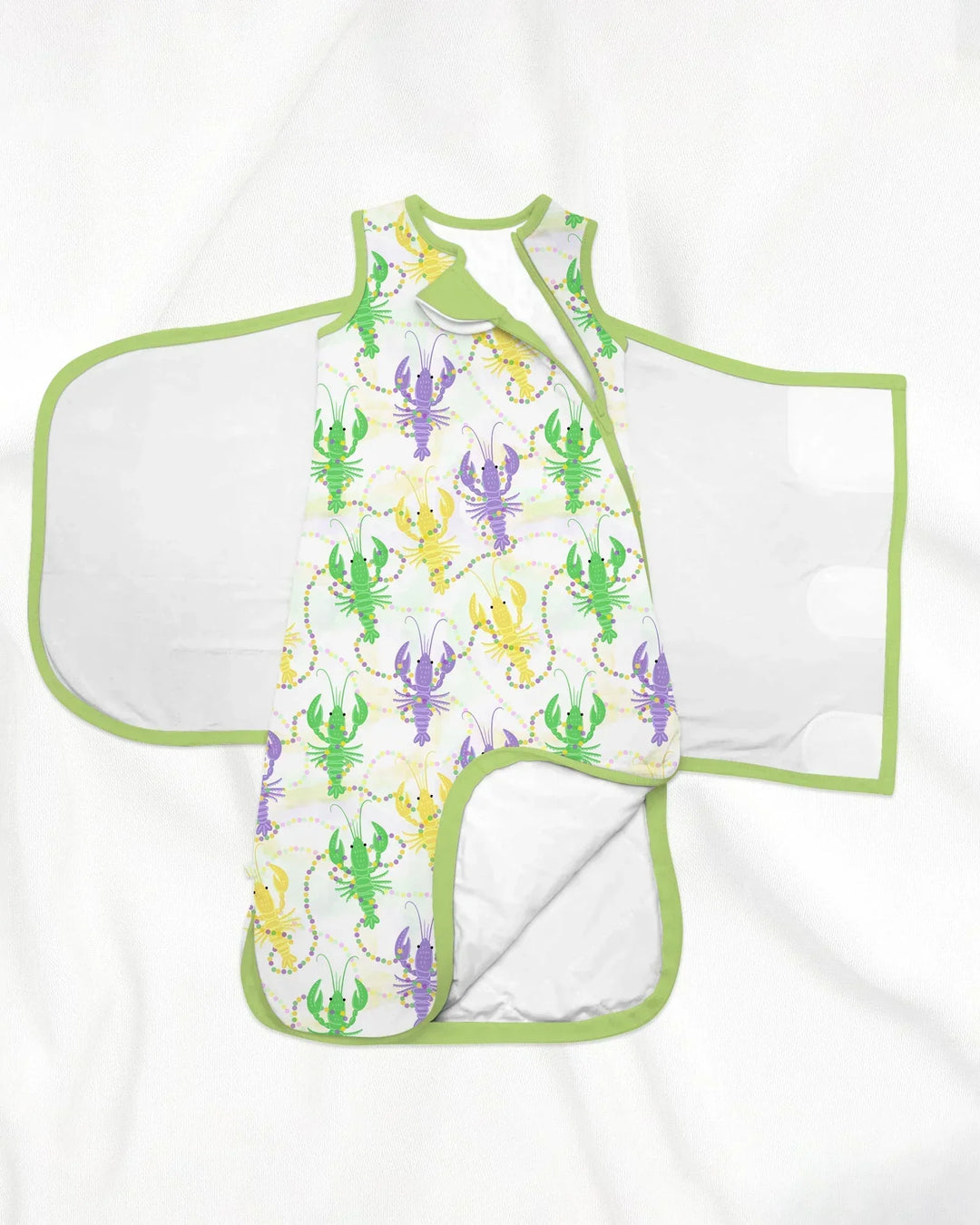 Mardi Gras Crawfish Family Matching Bamboo Sleep Bag Swaddler