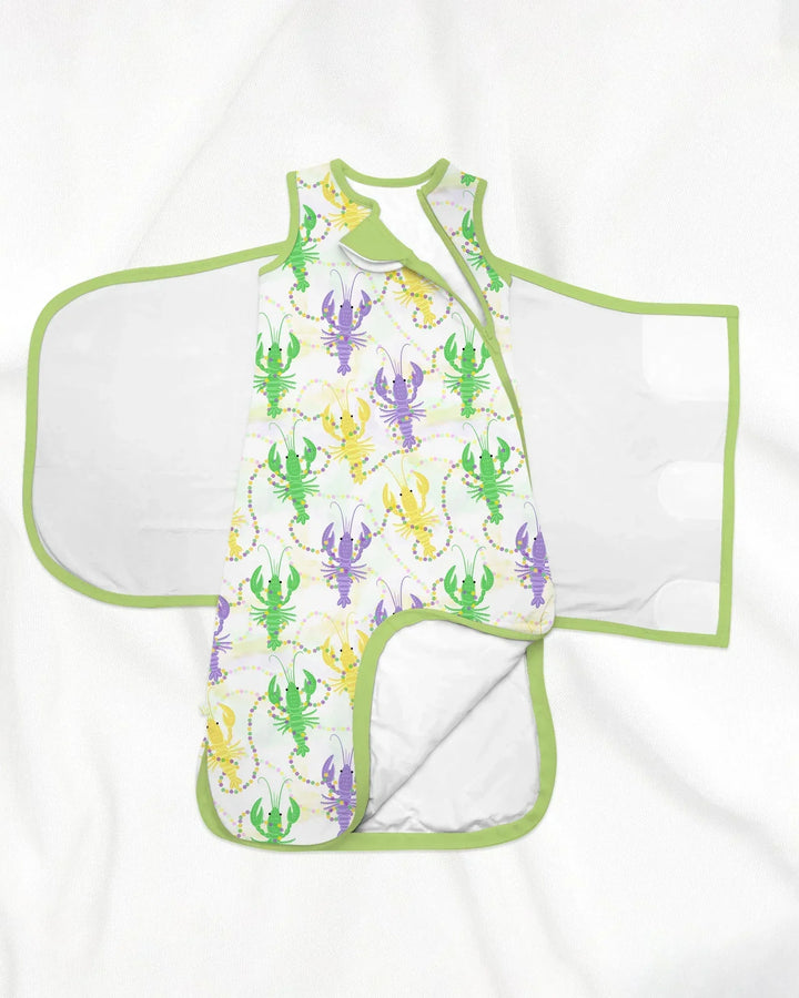 Mardi Gras Crawfish Family Matching Bamboo Sleep Bag Swaddler
