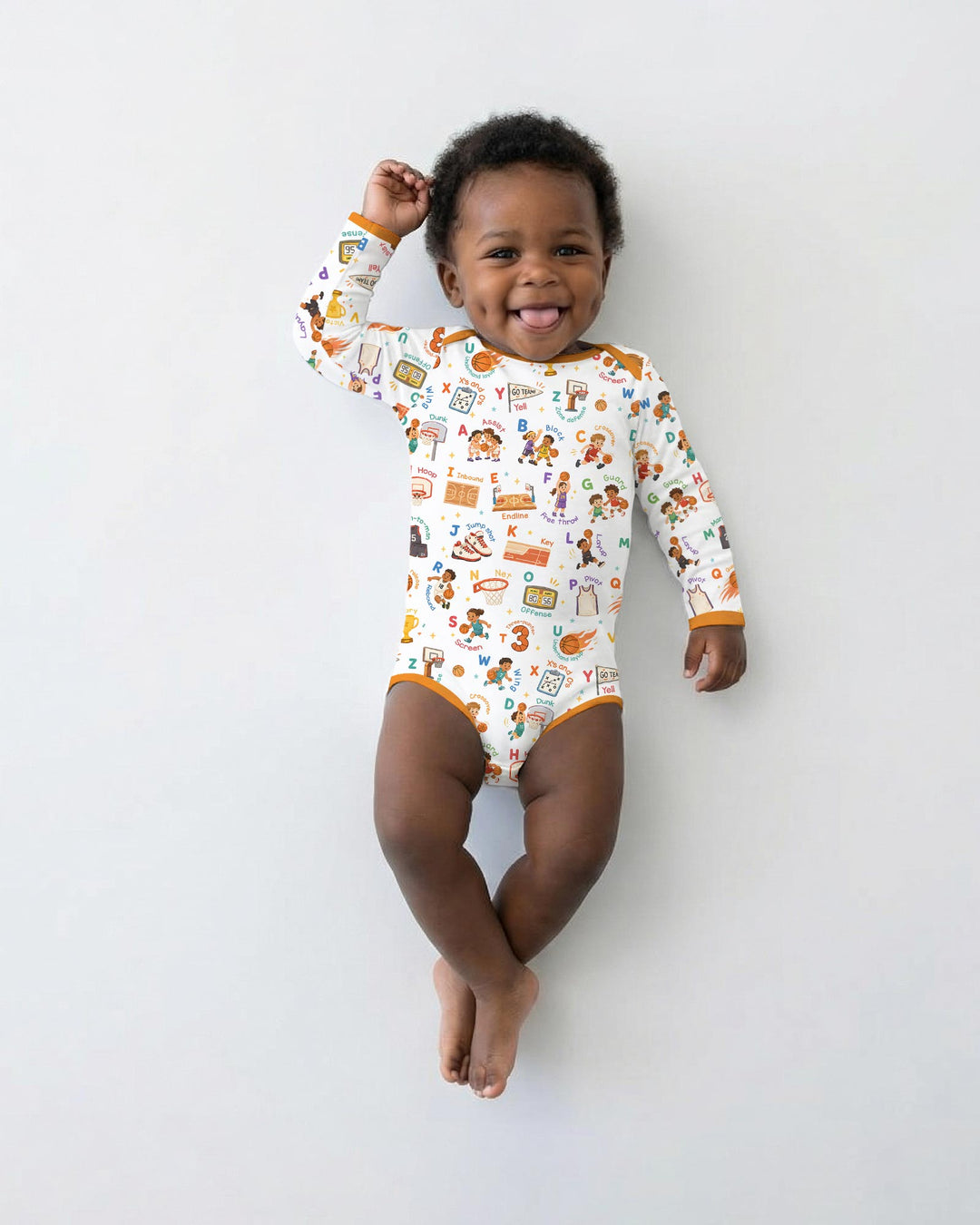 Basketball Alphabet Bamboo Bodysuit