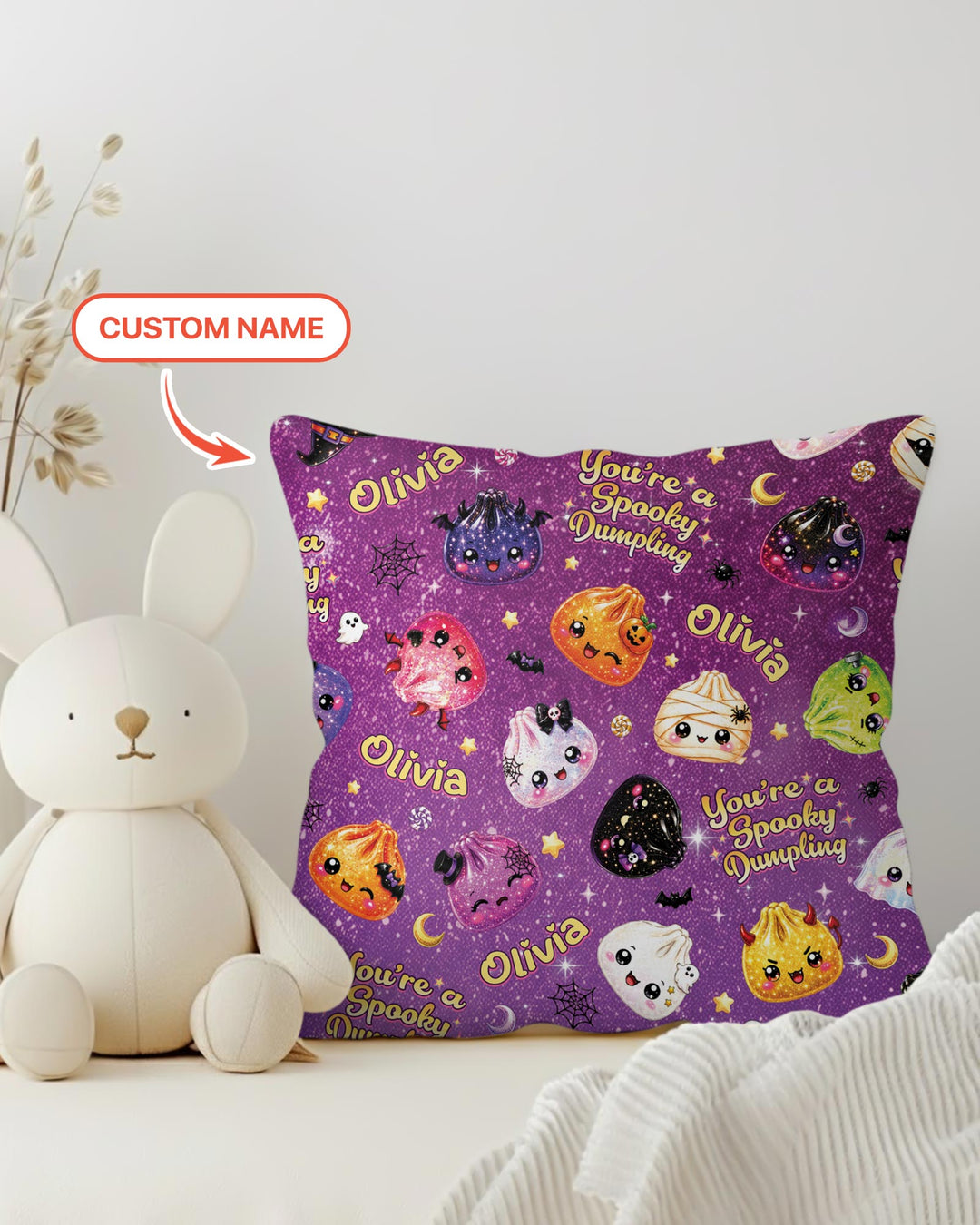 Custom Name You're A Spooky Dumpling Bamboo Pillow Case