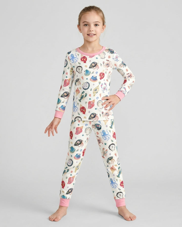 Preppy Coastal Bamboo Two Piece Long Sleeve Pajama Set