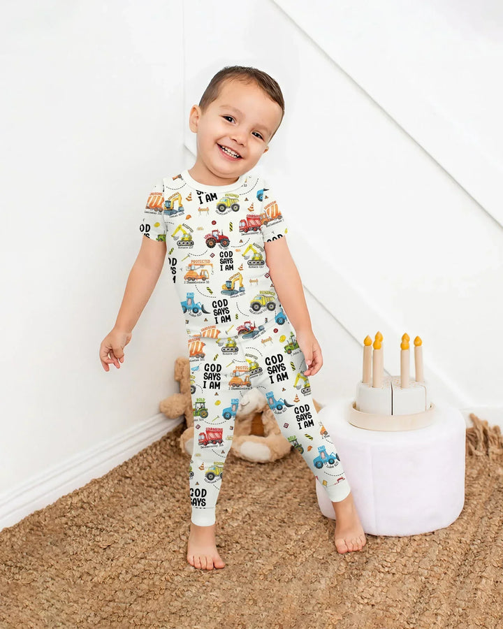 God Says I Am Bamboo Two Piece Short Sleeve Pajama Set