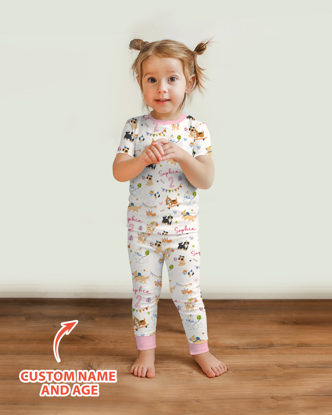 CUSTOM Template Bamboo Two Piece Short Sleeve Pyjamas Set