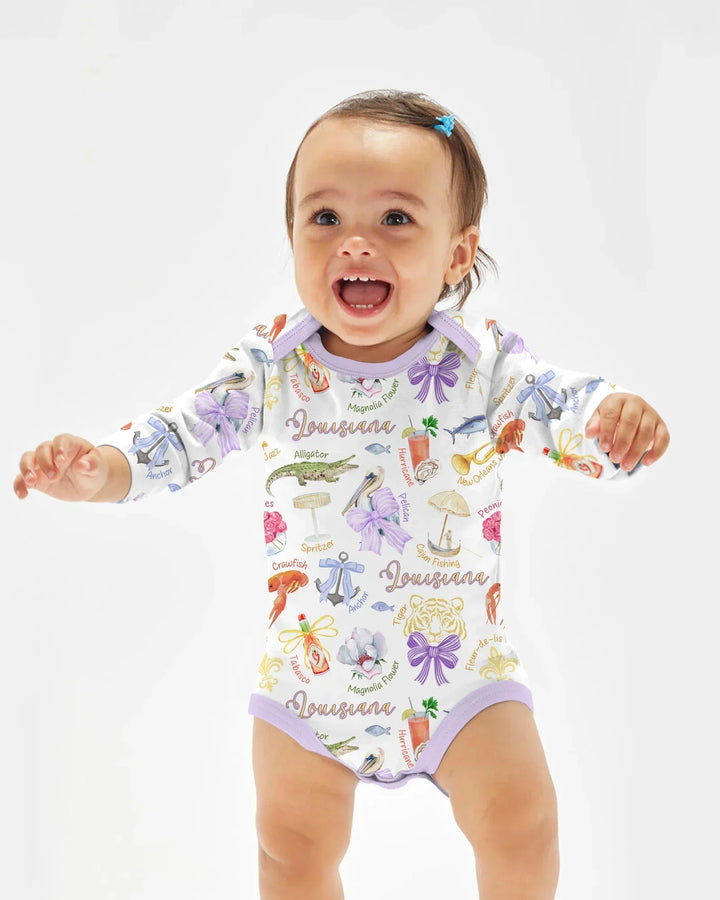 Louisiana Preppy Summer Bamboo Bodysuit