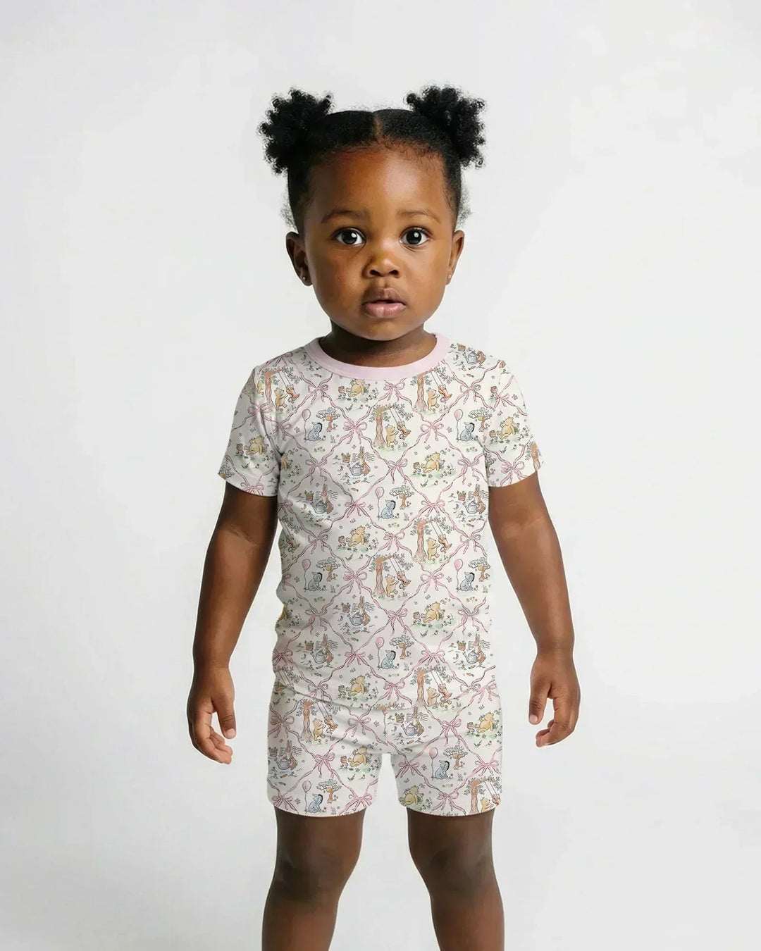 Spring Meadow Friends Bamboo Two Piece Short Sleeve Shorts Pajama Set