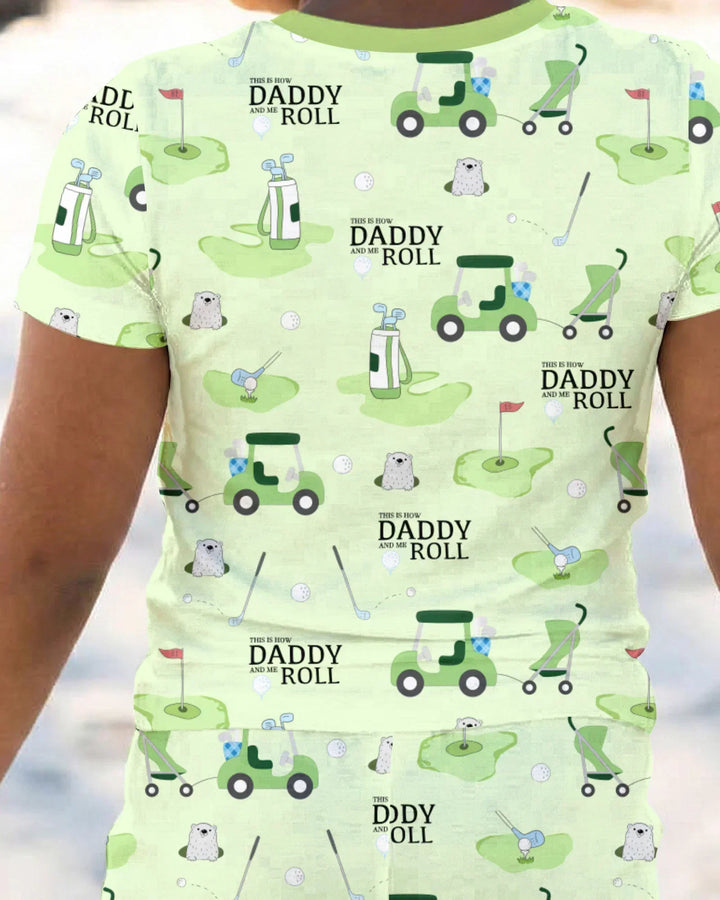 Daddy Golf Team Bamboo Two Piece Short Sleeve Pajama Set