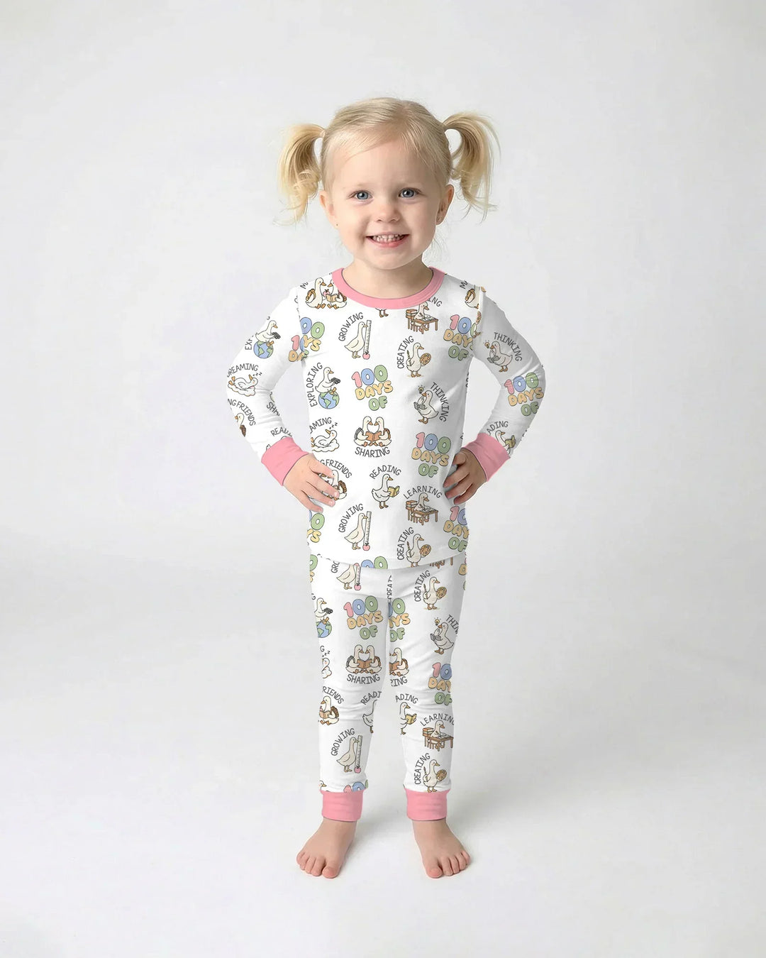 100 Days Of... Bamboo Two Piece Long Sleeve Pajama Set