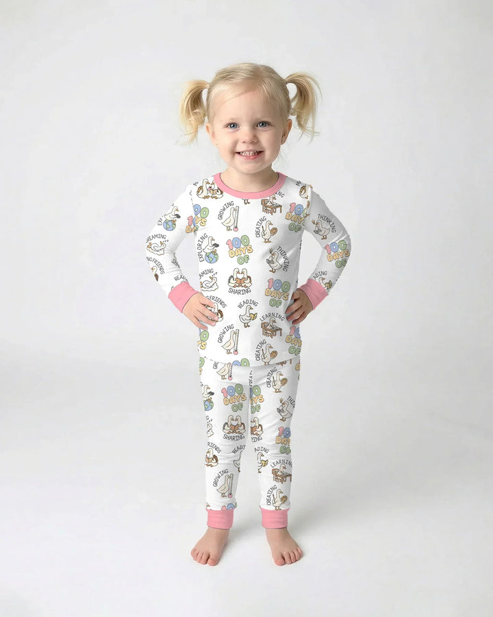 100 Days Of... Bamboo Two Piece Long Sleeve Pajama Set