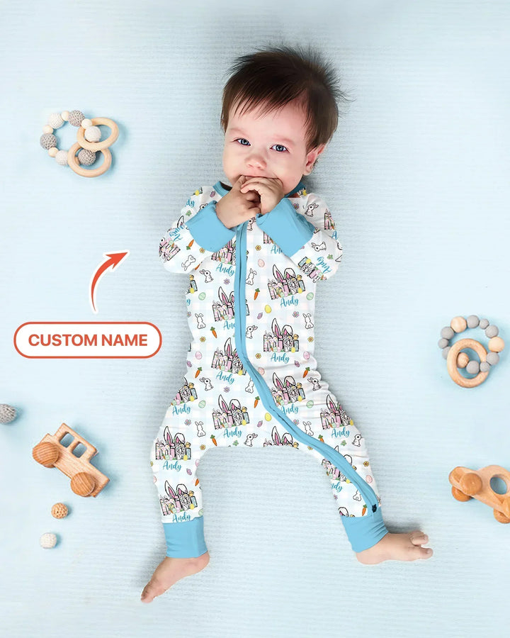 Custom Name Easter Family Matching Bamboo Convertible Zippy