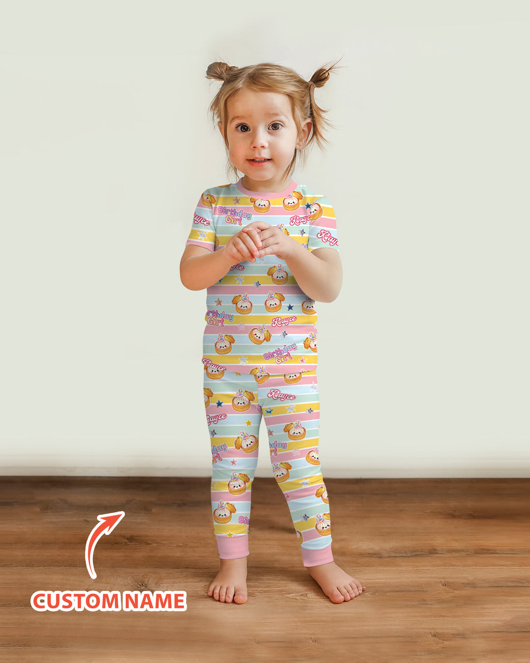 CUSTOM Template Bamboo Two Piece Short Sleeve Pyjamas Set