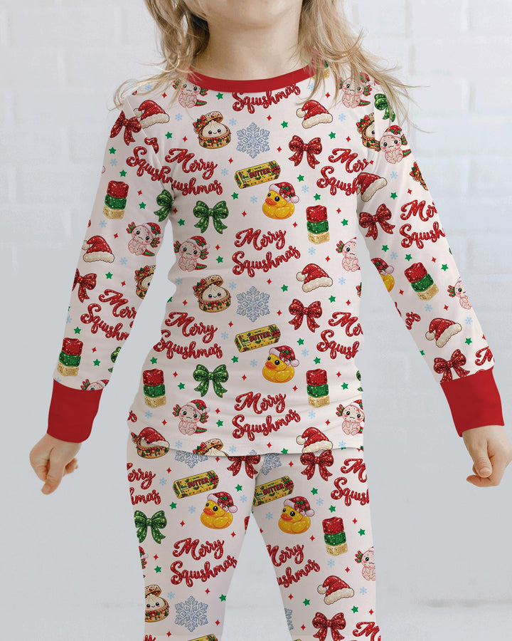 Merry Squishmas Bamboo Two Piece Long Sleeve Pajama Set